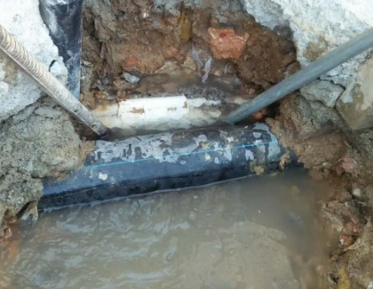 爱民测漏水之水管漏水